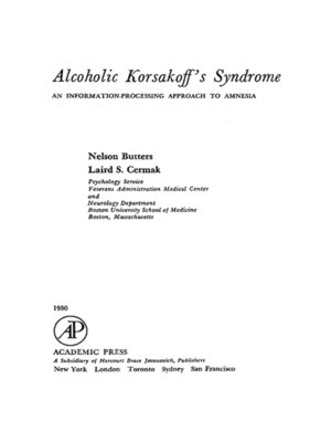 cover image of Alcoholic Korsakoff's Syndrome